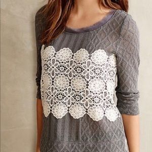 Meadow Rue lace detail pullover